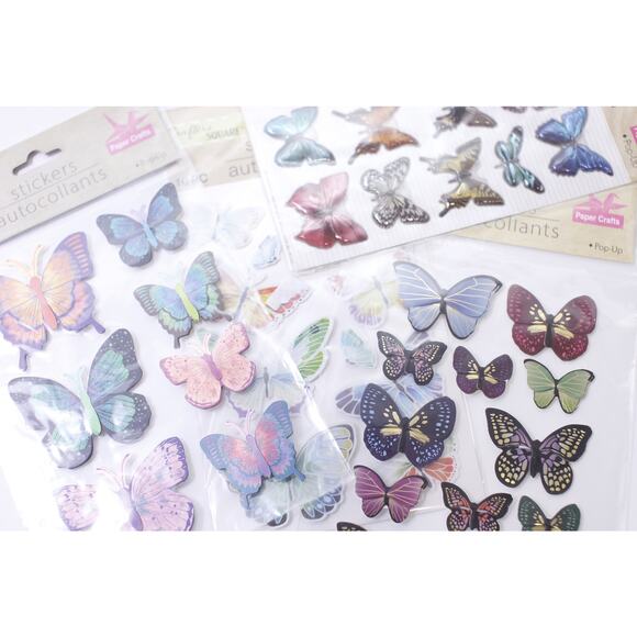 Greenbrier, Three Dimensional, 3D, Butterfly, Paper Crafts Sticker Lot, Scrapboo - Picture 2 of 4